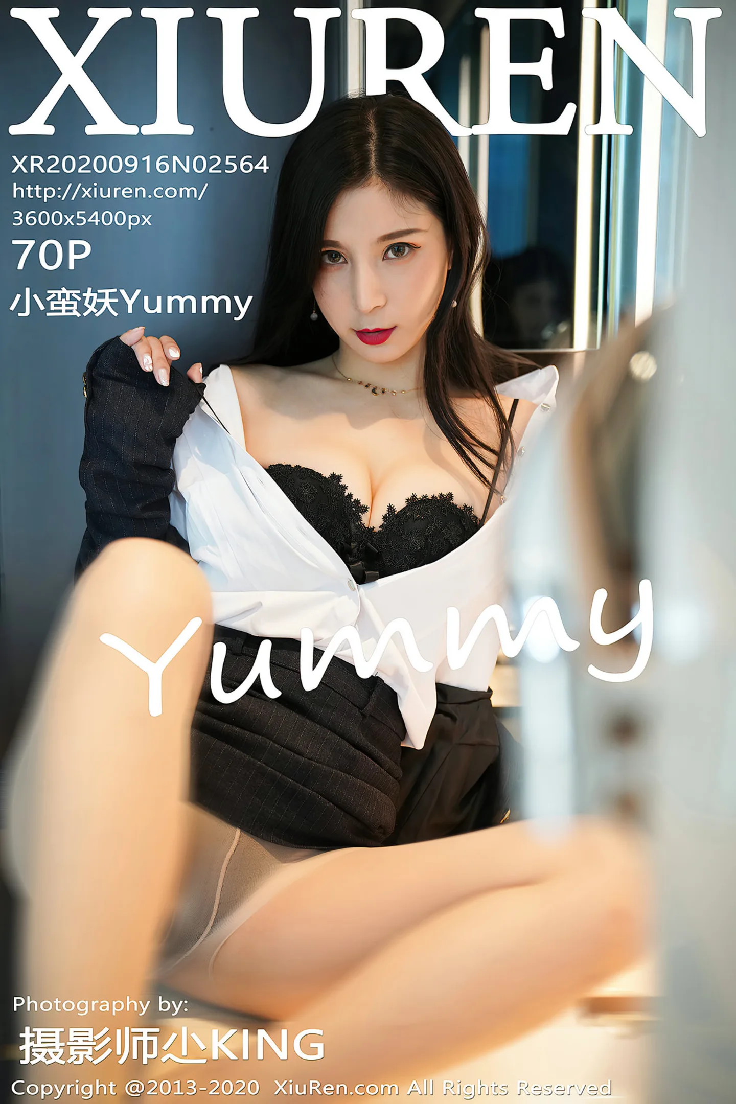 [XiuRen秀人网]No.2564_嫩模小蛮妖Yummy职场白衬衫黑短裙半脱露超薄肉丝裤袜诱惑写真70P-秀人网 - XiuRen.Space